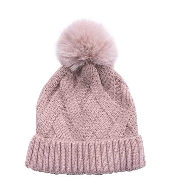 Gorro Rosado con Pompón