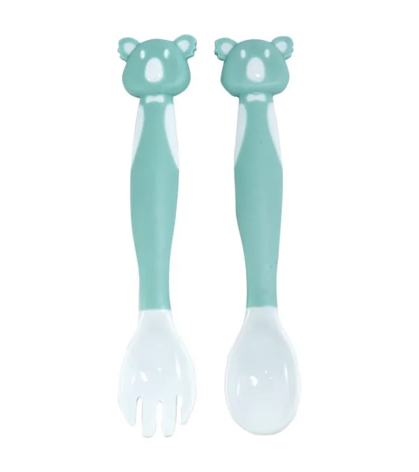 Set de Cuchara y Tenedor Mango Curvo