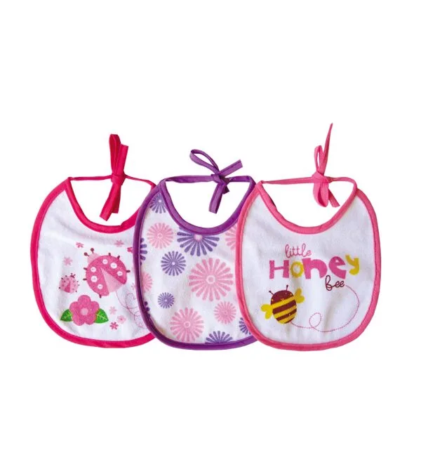 Set de 3 Baberos Impermeables T-M — ROSA