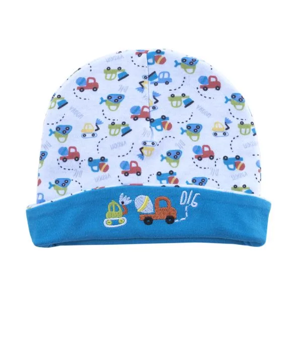 Gorro de Algodón Estampado 3-6 M — GRUAS