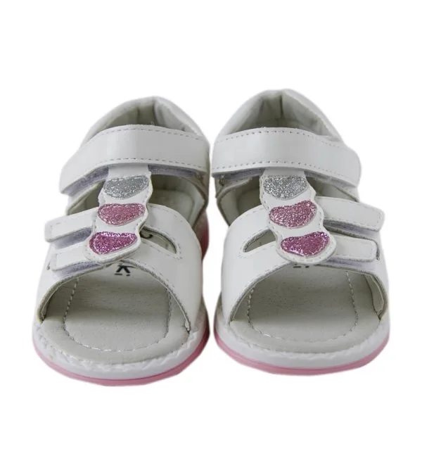 Sandalias Corazón Brillante Para Niña