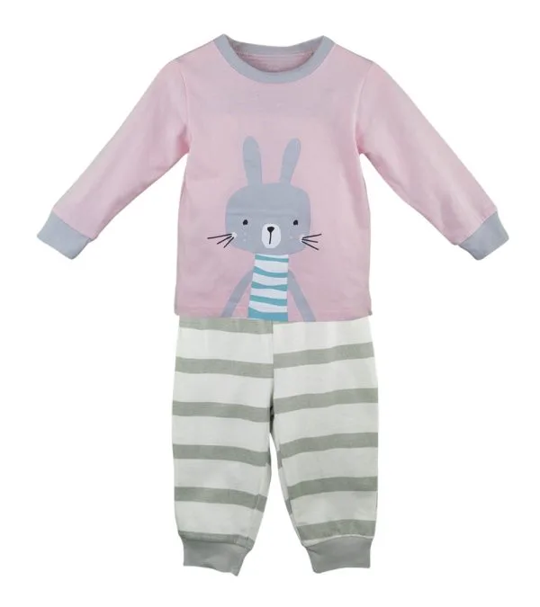 Pijama de Algodón Conejo para Niña