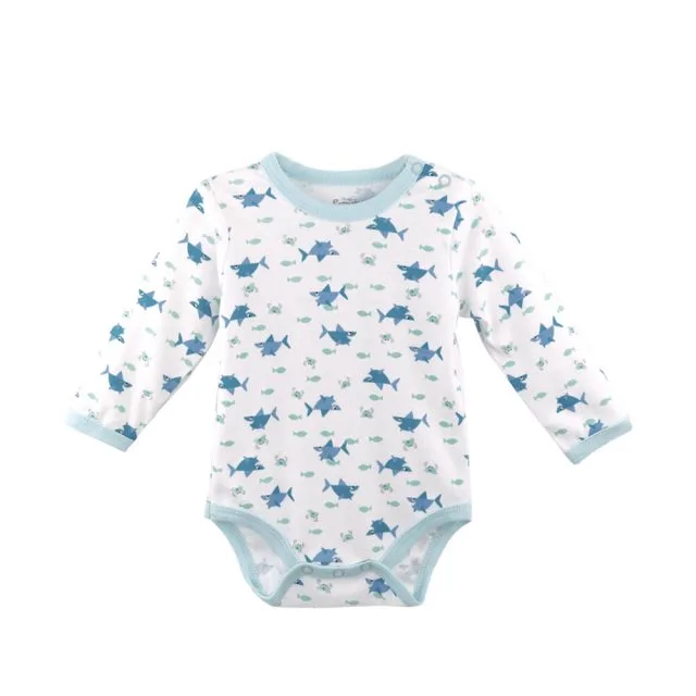 Body de Algodón Estampado Tiburones