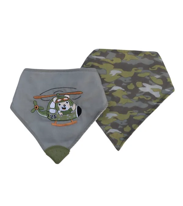 Set de Baberos Bandana Gris