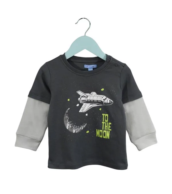 Polera Manga Larga Niño Space