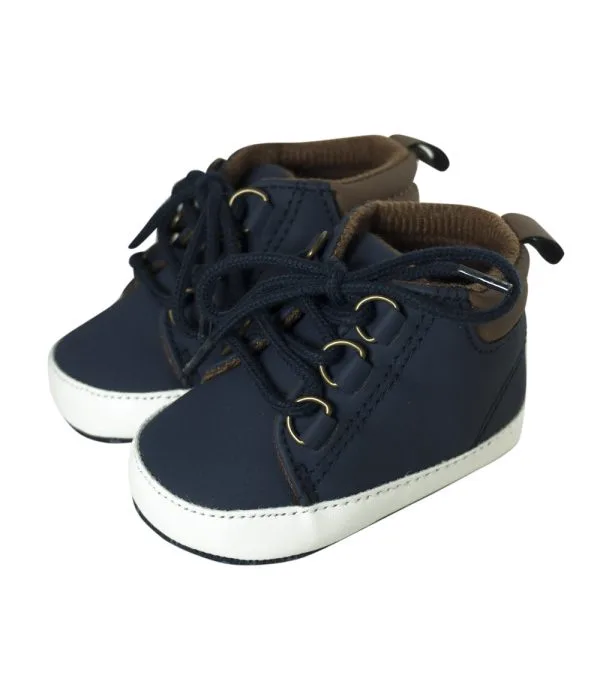 Zapatos Bicolor Con Cordones Para Niño