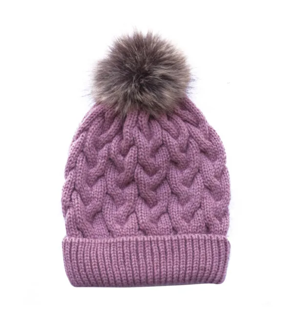 Gorro Invierno con Pompón Rosa opción 2