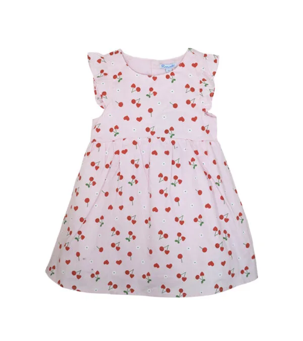 Vestido Rosa Estampado Cherry
