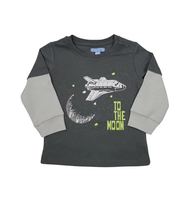 Polera Manga Larga Niño Space opción 2