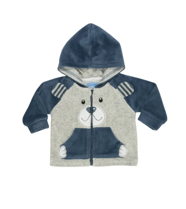Buzo Plush Gris con Rayas foto 2