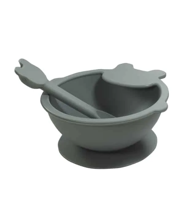 Set De Plato y Cuchara Silicona