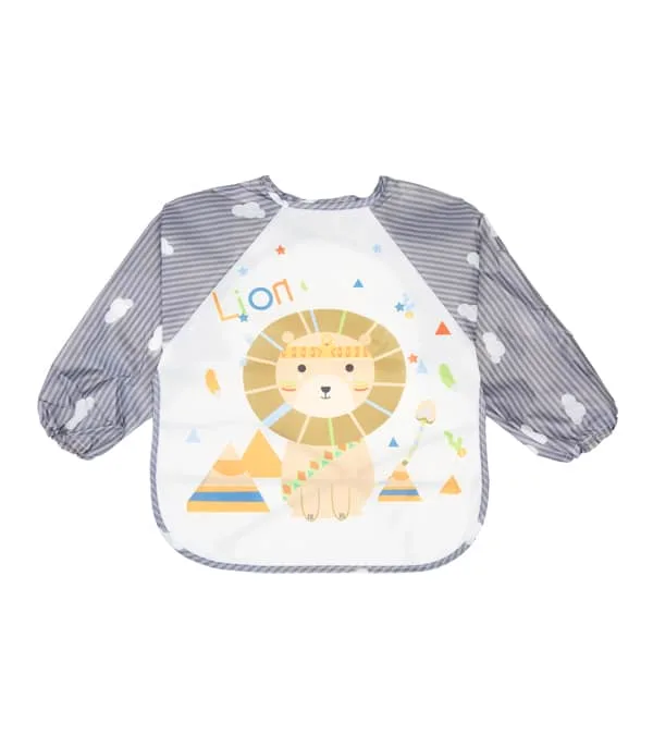 Babero Manga Larga 6-12M — GRIS