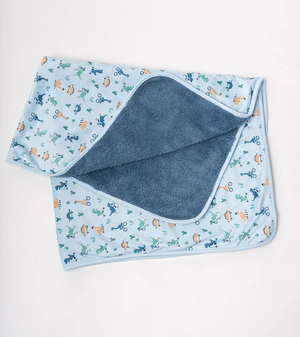 Manta Sherpa Doble Azul opción 2