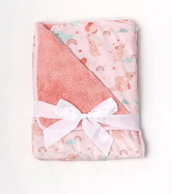 Manta Sherpa Doble Rosa