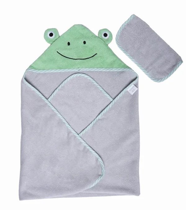 Set Toalla con Capucha — VERDE