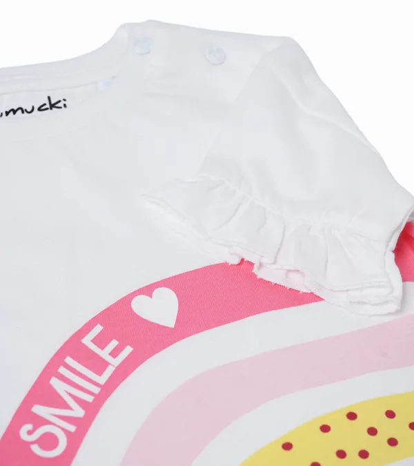 Pijama de Algodón Short y Polera Arcoiris opción 2