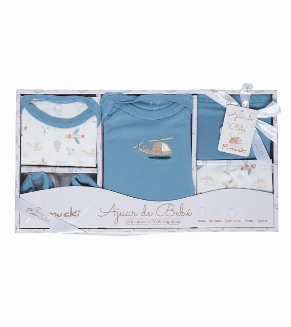 Ajuar Ropa Interior Celeste opción 2