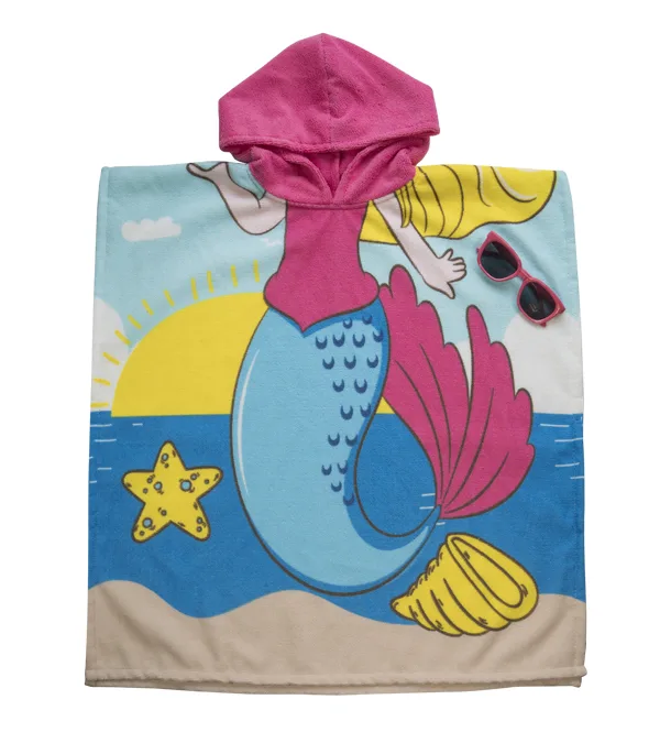 Set  de Poncho de Toalla con Lentes de Sol Sirena
