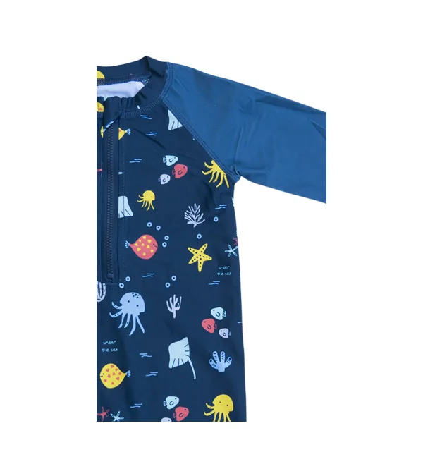 Traje de Baño Enterito Niño Marino foto 2