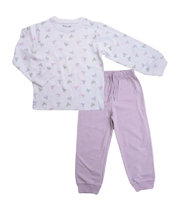 Pijama de Algodón Lazos Niña