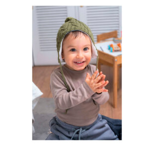 Gorro Forrado Verde Para Bebé