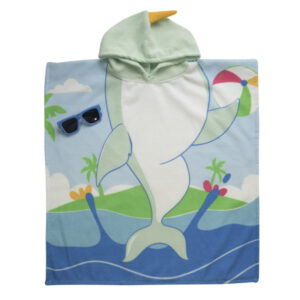 Set  de Poncho de Toalla con Lentes de Sol Tiburón