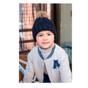 Gorro Invierno Con Pompón Azul
